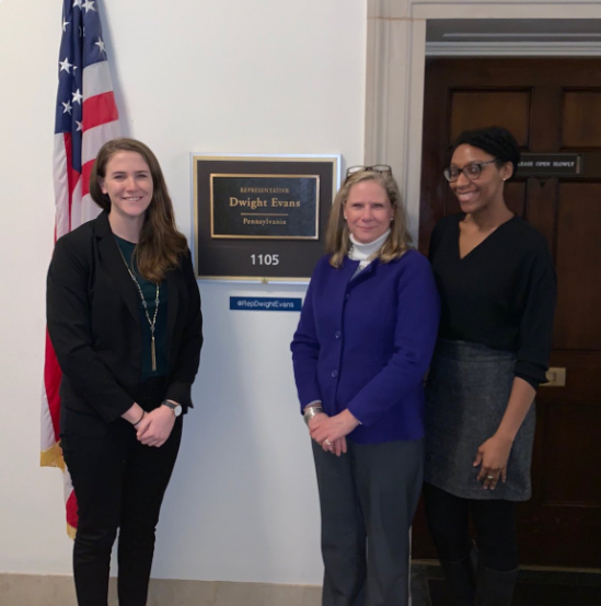 Three women at Rep Dwight Evans office